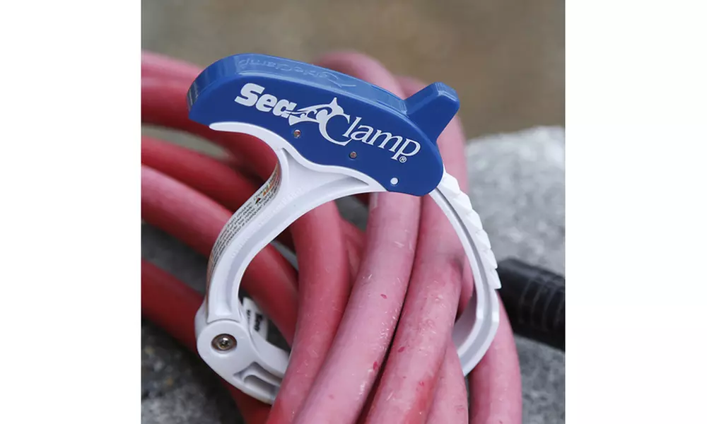 (25-Pack) Cable Clamp Clean Clamp Large Blue Cable Management Organization - Primary Image