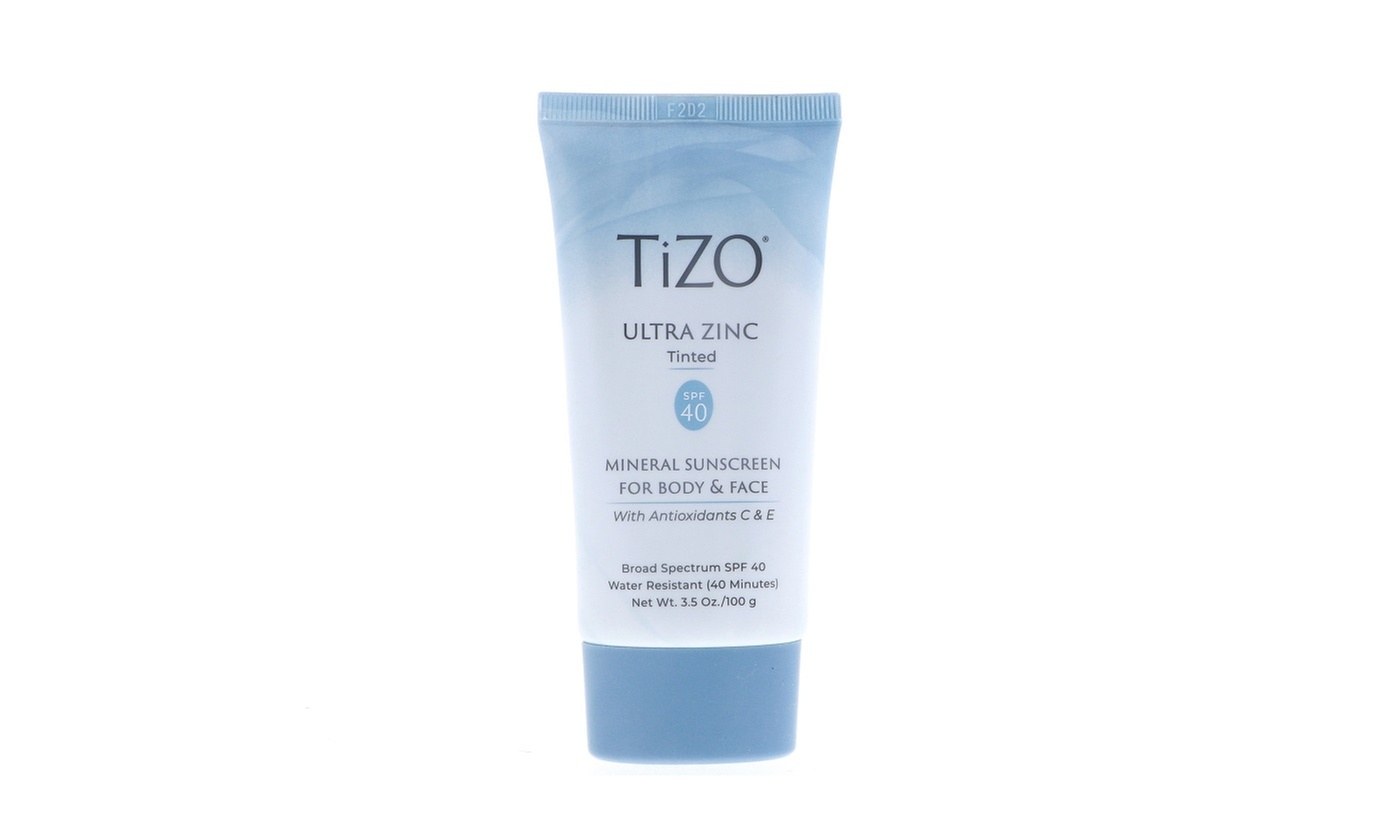 TIZO Ultra Zinc Body & Face Sunscreen Tinted SPF40, 3.5 oz