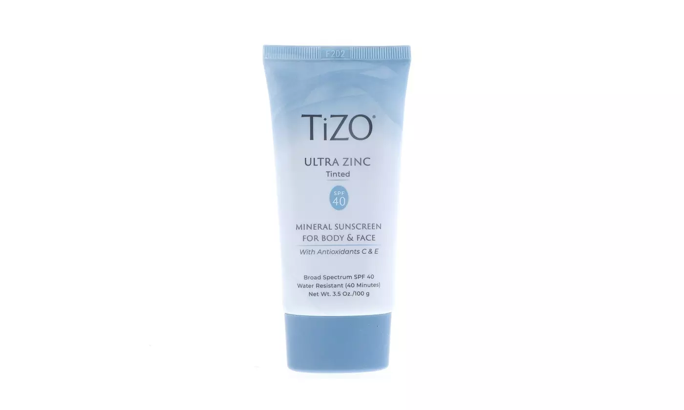 TIZO Ultra Zinc Body & Face Sunscreen Tinted SPF40, 3.5 oz