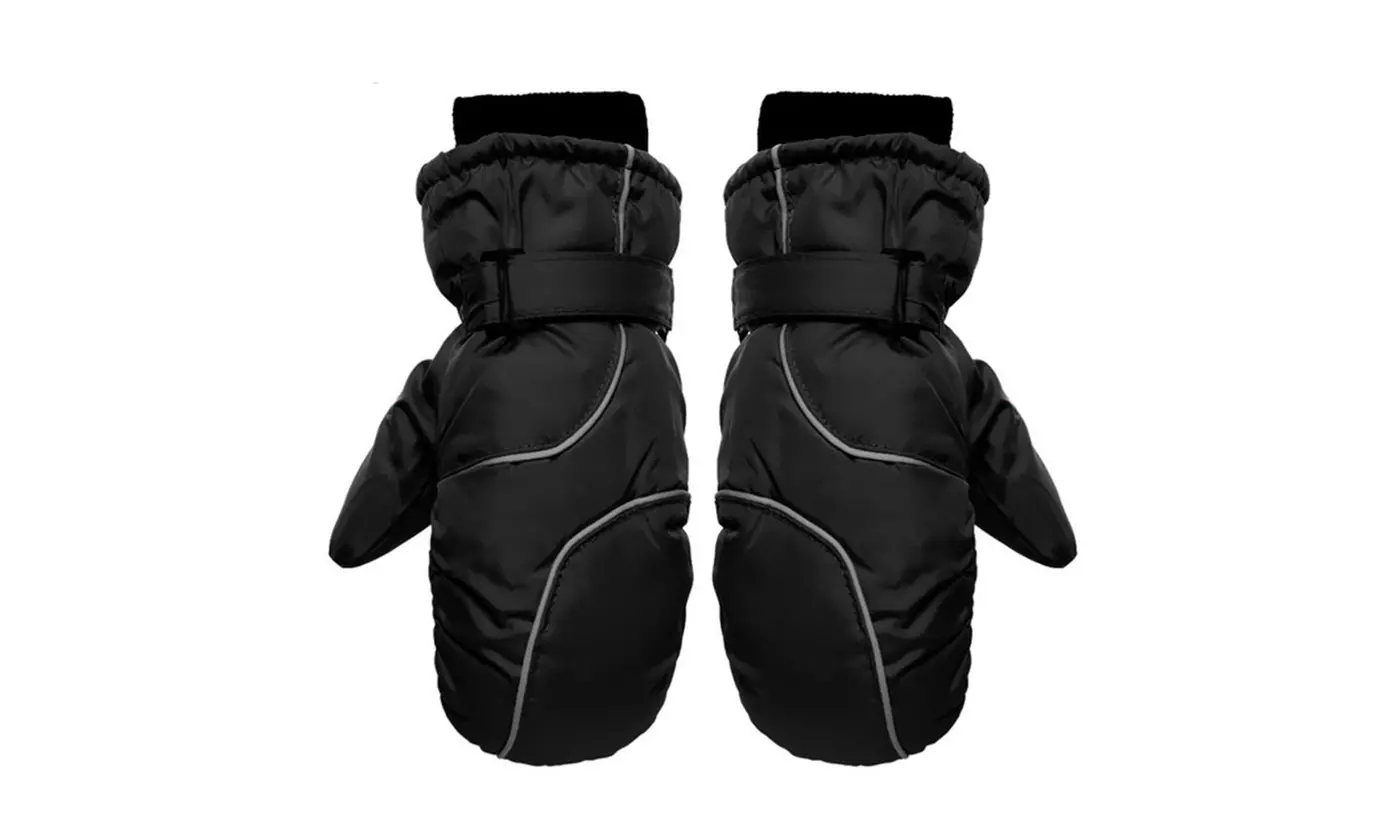 Kids Winter Warm Ski Mitten Waterproof Snow Gloves for 4-9 Years