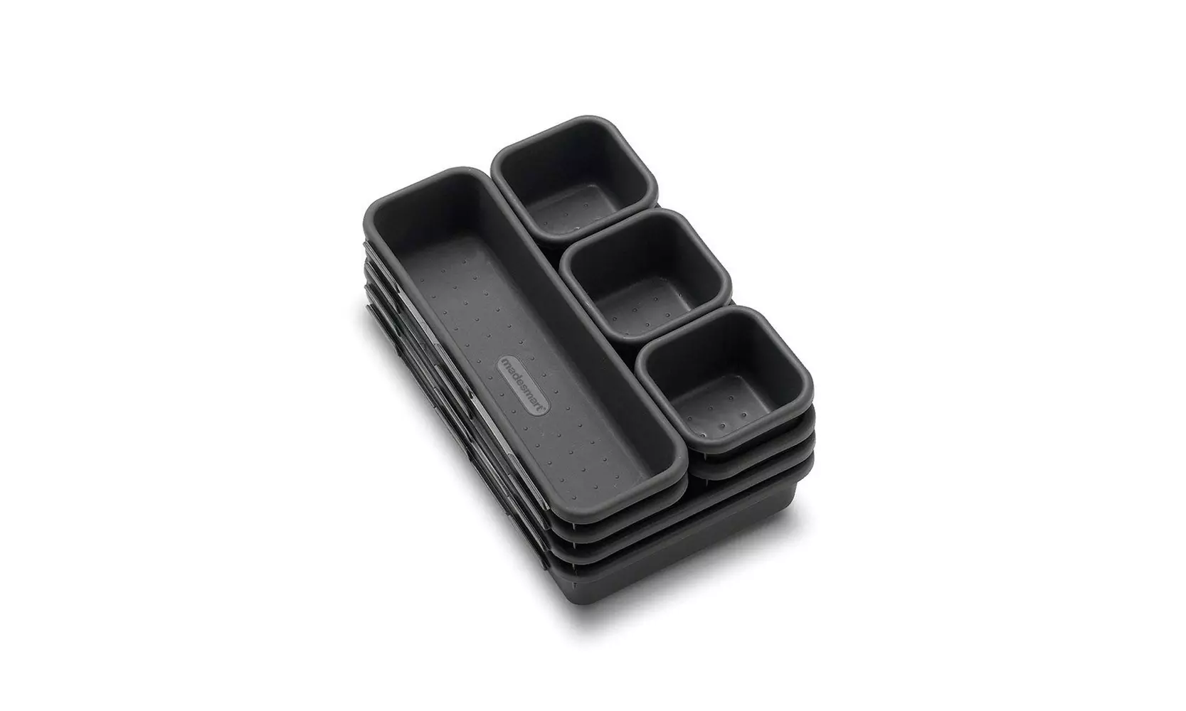 Made Smart Madesmart Interlocking Drawer Organizer 8 Bin, 1 Set, Black - Primary Image