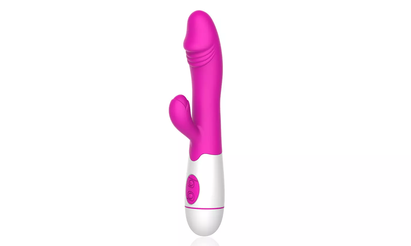 30 Speed Dildo Rabbit Vibrator G spot Clitoris Stimulator Waterproof Pocket - Second Medium