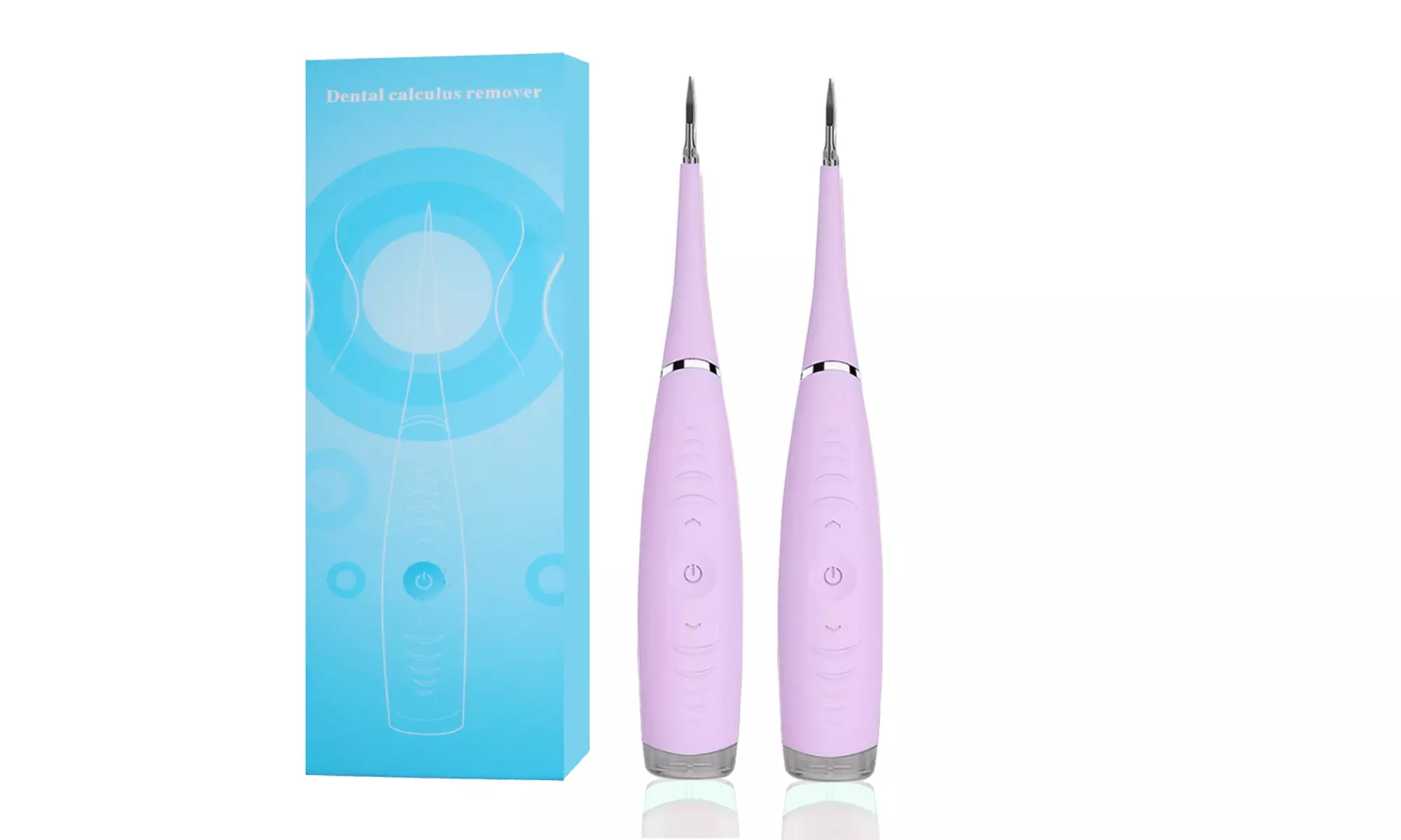 2Pcs Men Women Sonic Electric Sonic Dental Scaler Set for Christmas Gifts