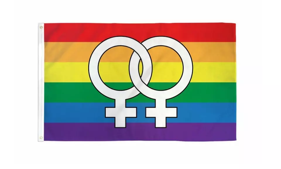 Double Venus Large Rainbow Flag Gay Pride Lesbian LGBT 3x5 Polyester - Primary Image