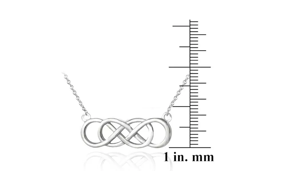 Sterling Silver Double Infinity Necklace