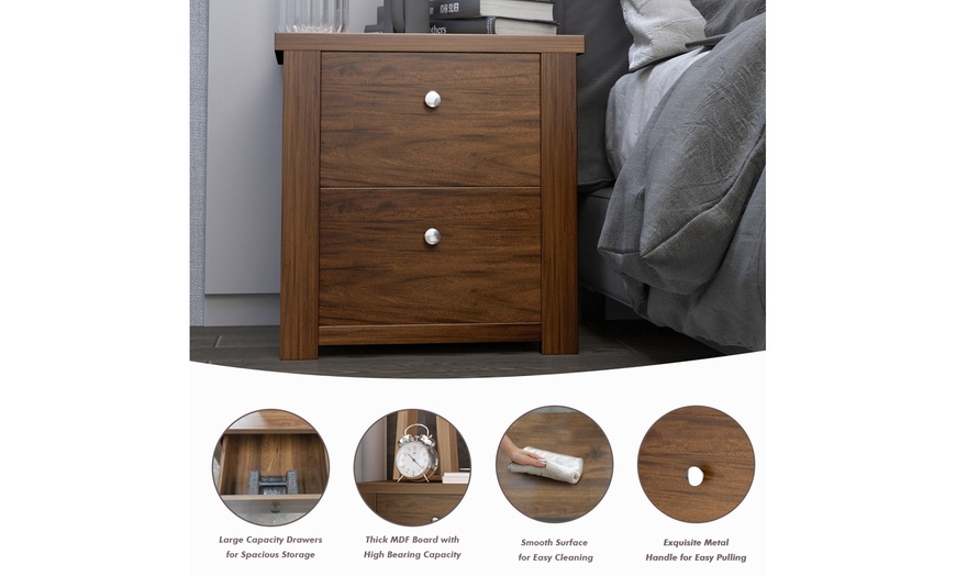 Up To 42% Off On Costway Set Of 2 Nightstand W... | Groupon Goods