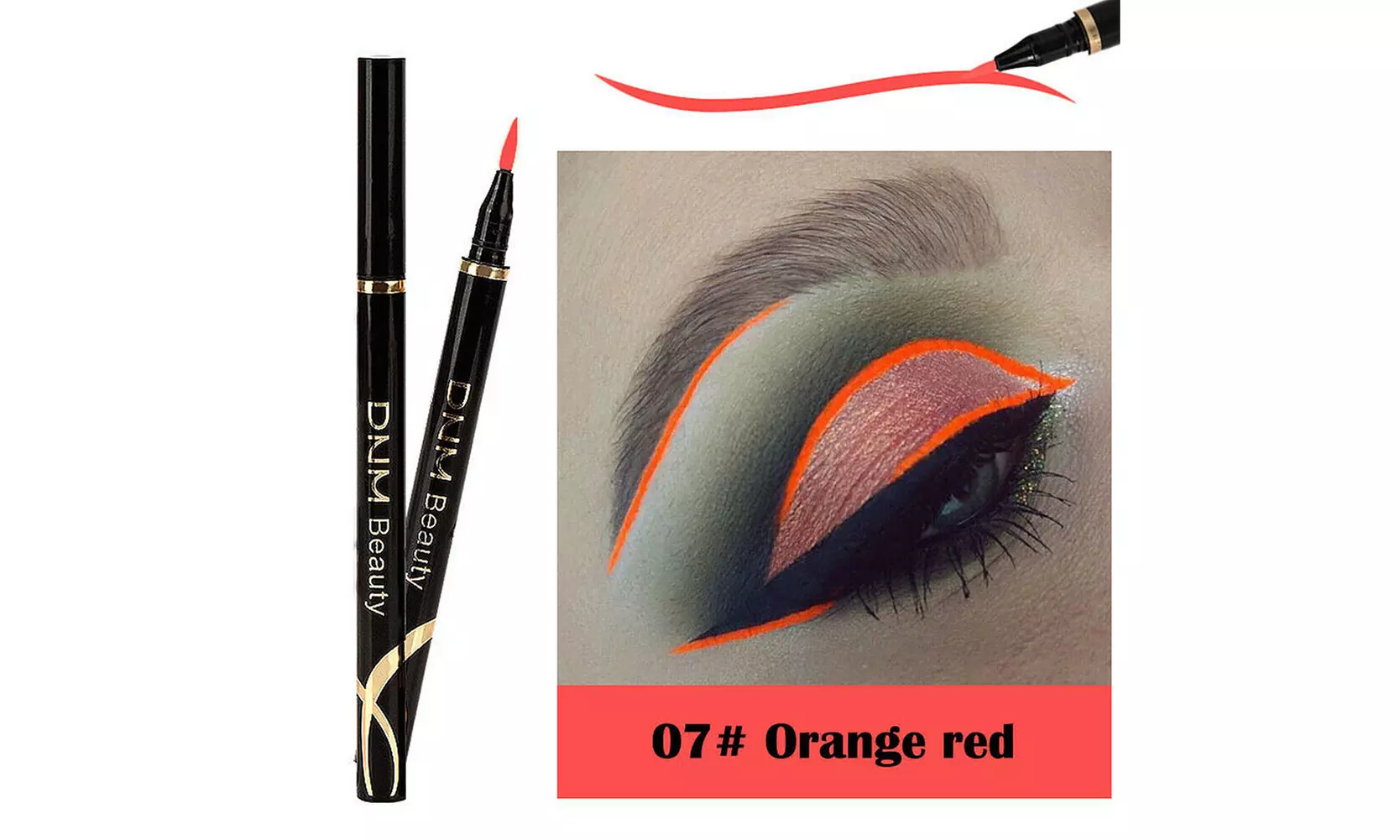 1-2 Pack Colorful Eyeliner Waterproof Long Lasting Liquid Eye Liner Pen Tool