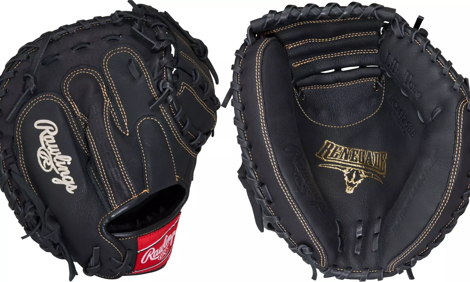 Rawlings 32.5" Renegade Series Catchers Mitt, Black, Right Hand Throw - Primary Image