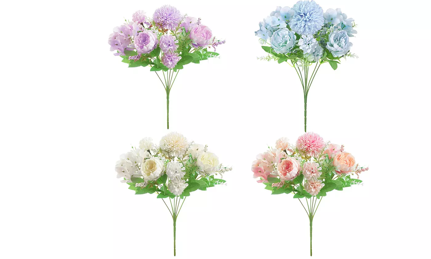 Artificial Silk Peony Fake Flowers Bunch Bouquet Home Wedding Party Decor