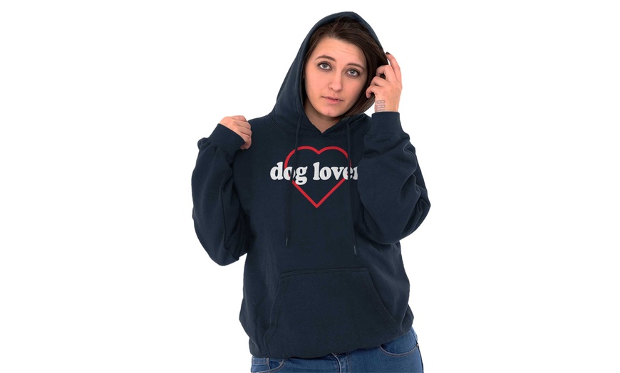 Image 8: Cute Dog Lover Heart Pet Lady Animal Owner Hoodie Sweatshirt