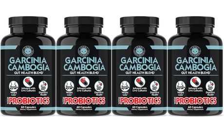 Angry Supplements Garcinia Cambogia With Probiotics Gut Health Weight Loss 4-Pack