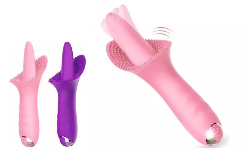 10 Speed Powerful Clitoral G spot Stimulator Tongue Vibrator Sex Toy - Primary Image