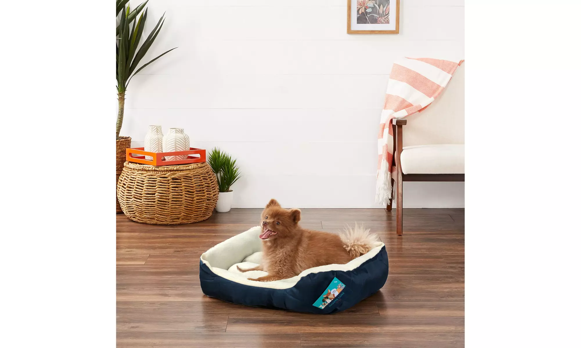 Monaco Rectangular Plush Pet Bed  - Primary Image