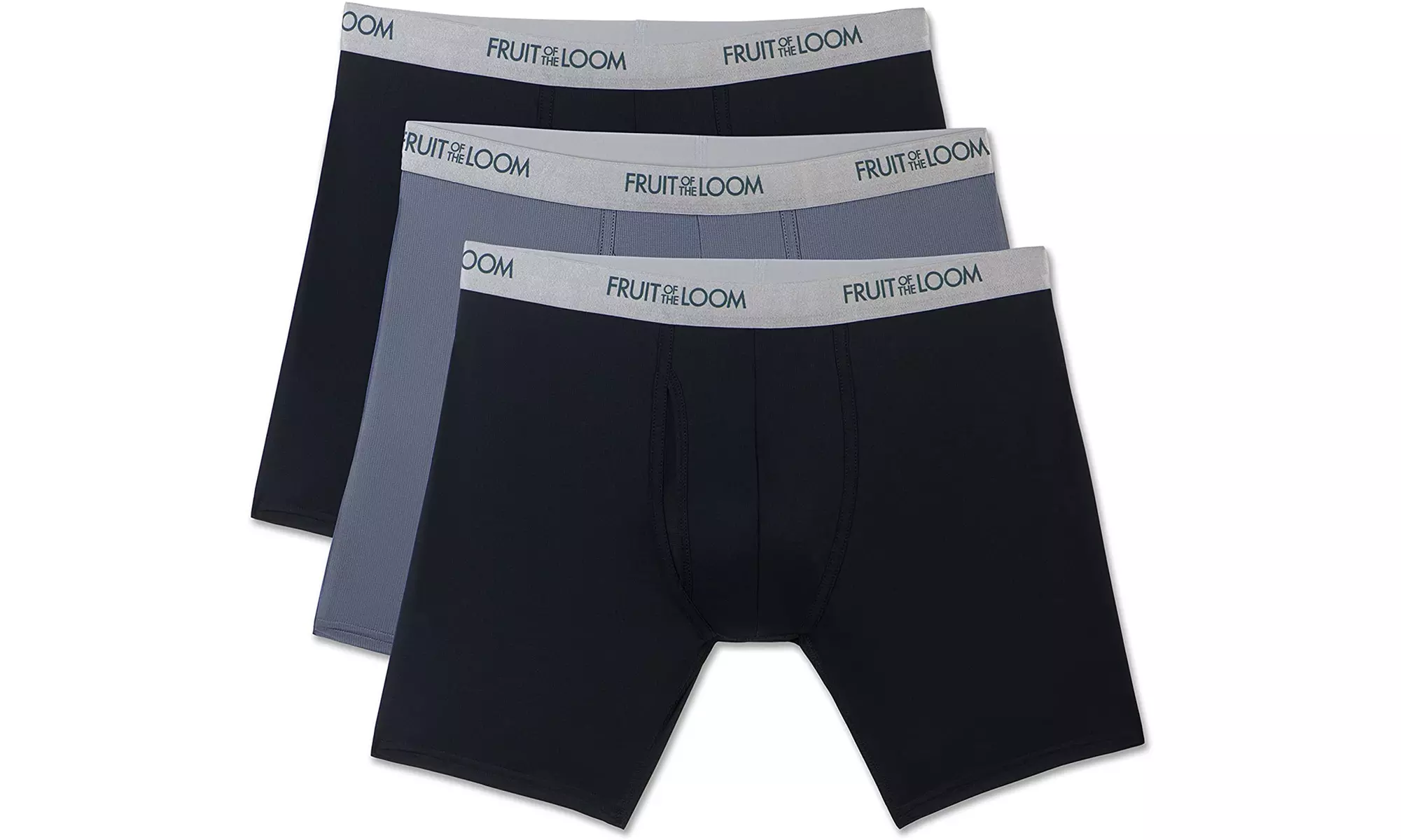 12 Pack Fruit of the Loom Men's Everlight Boxer Briefs COLORS VARY S-L - Second Medium
