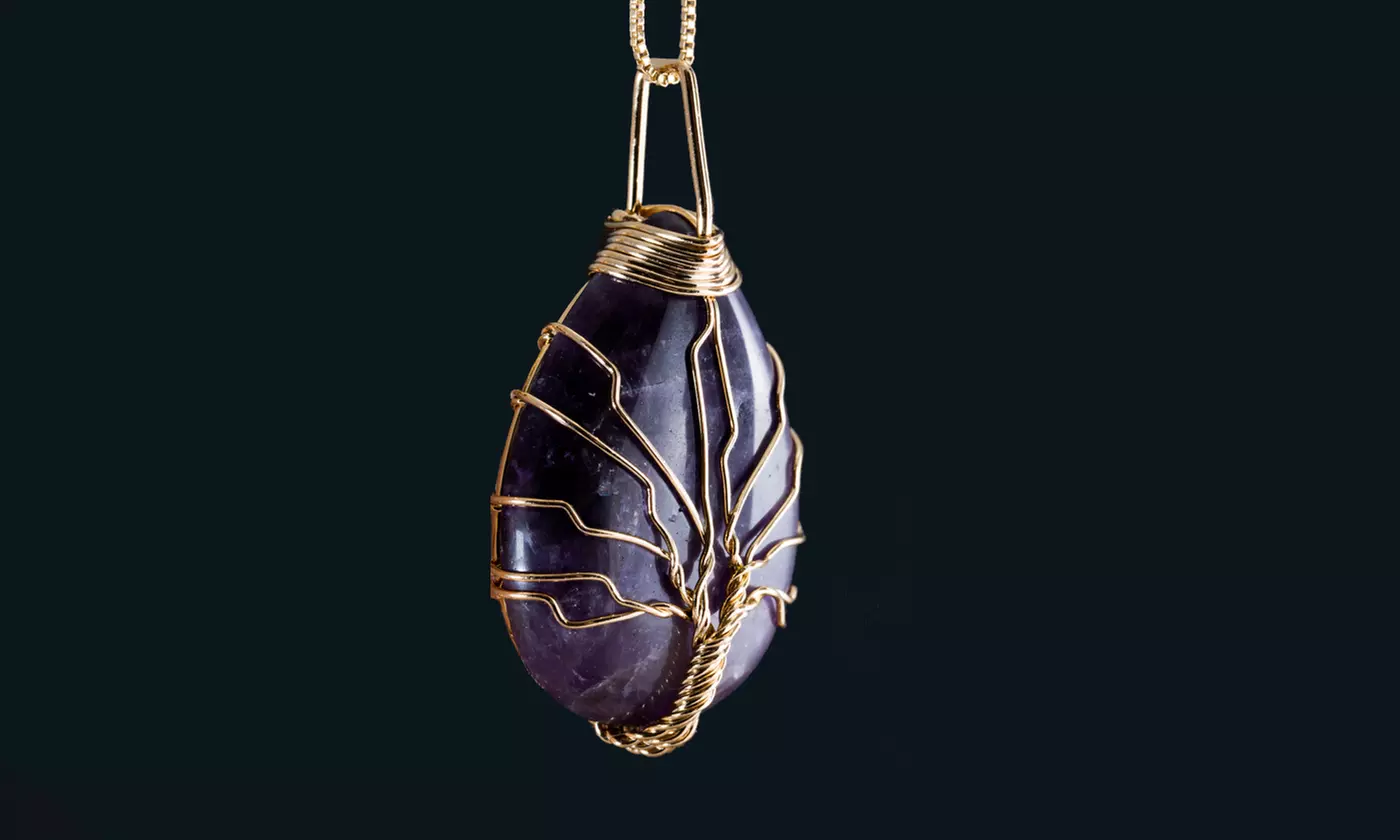 Handcrafted Gemstone Tree of Life Necklace