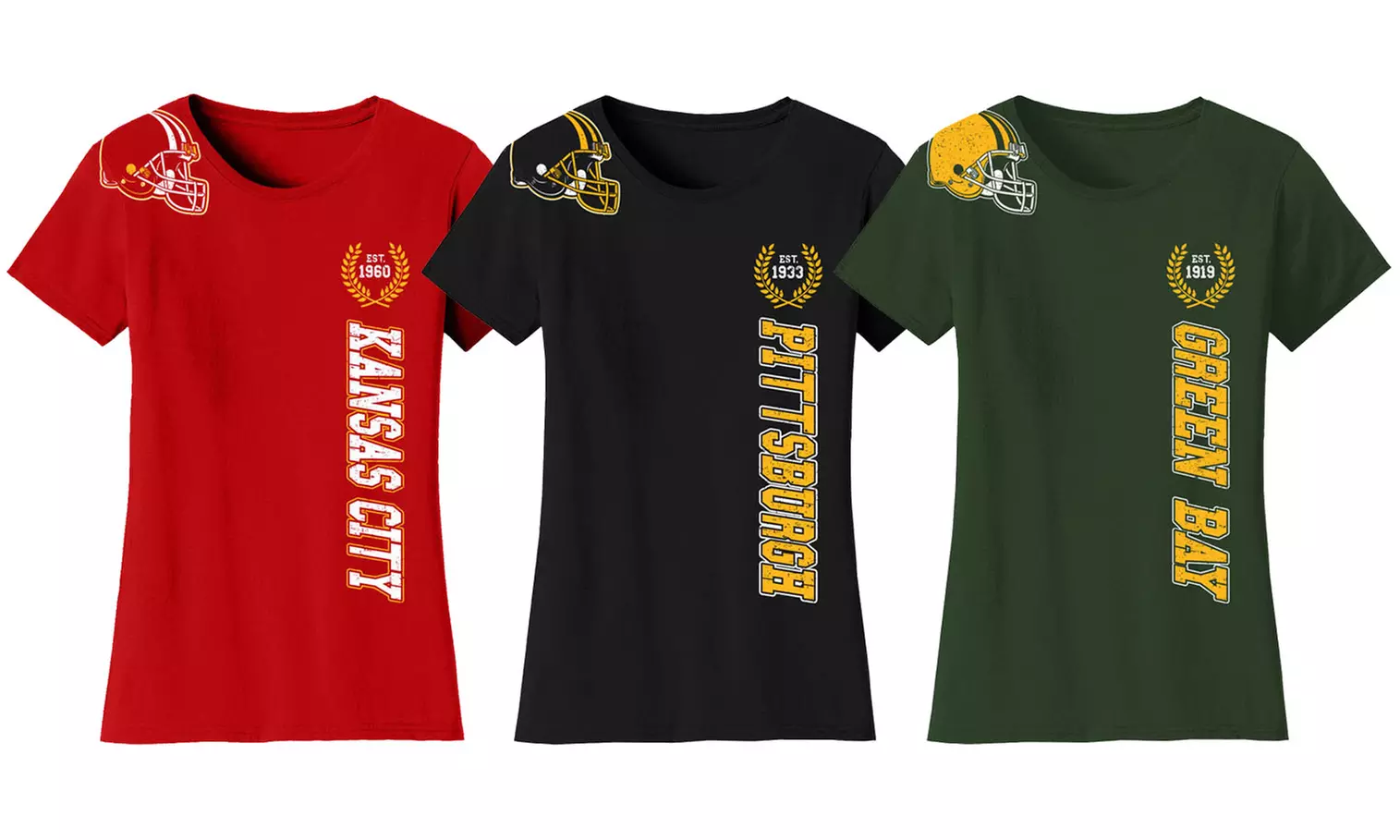 Women's Football Home Team T-Shirts (Plus Sizes Available)
