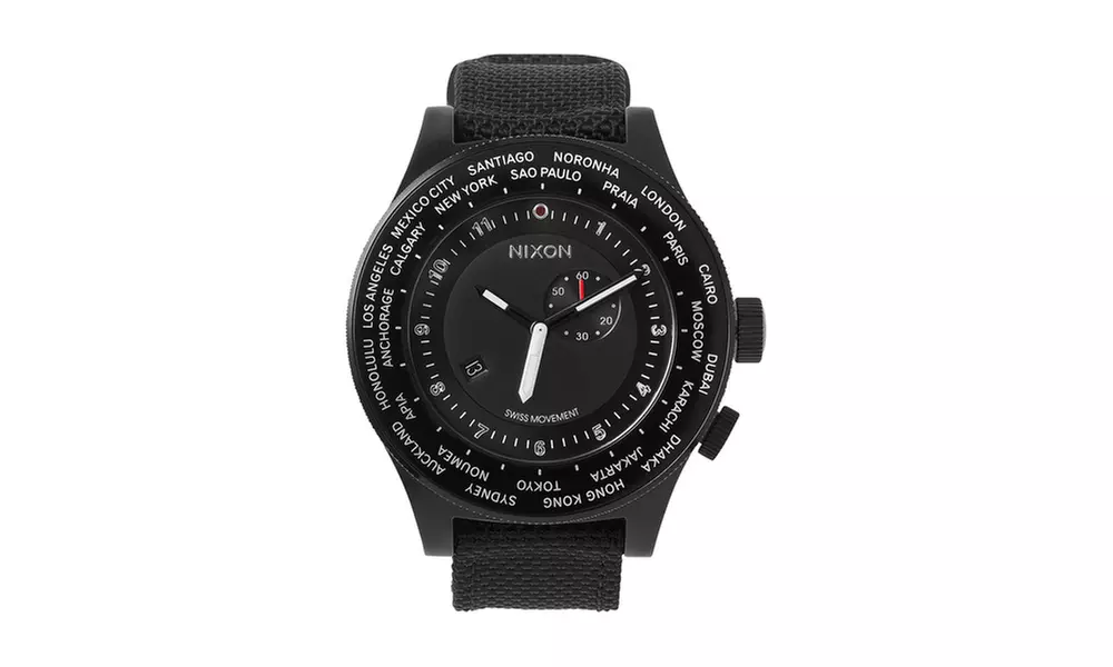 Nixon Men's 'Passport' Stainless Steel Multi Time Zone Watch - Primary Image