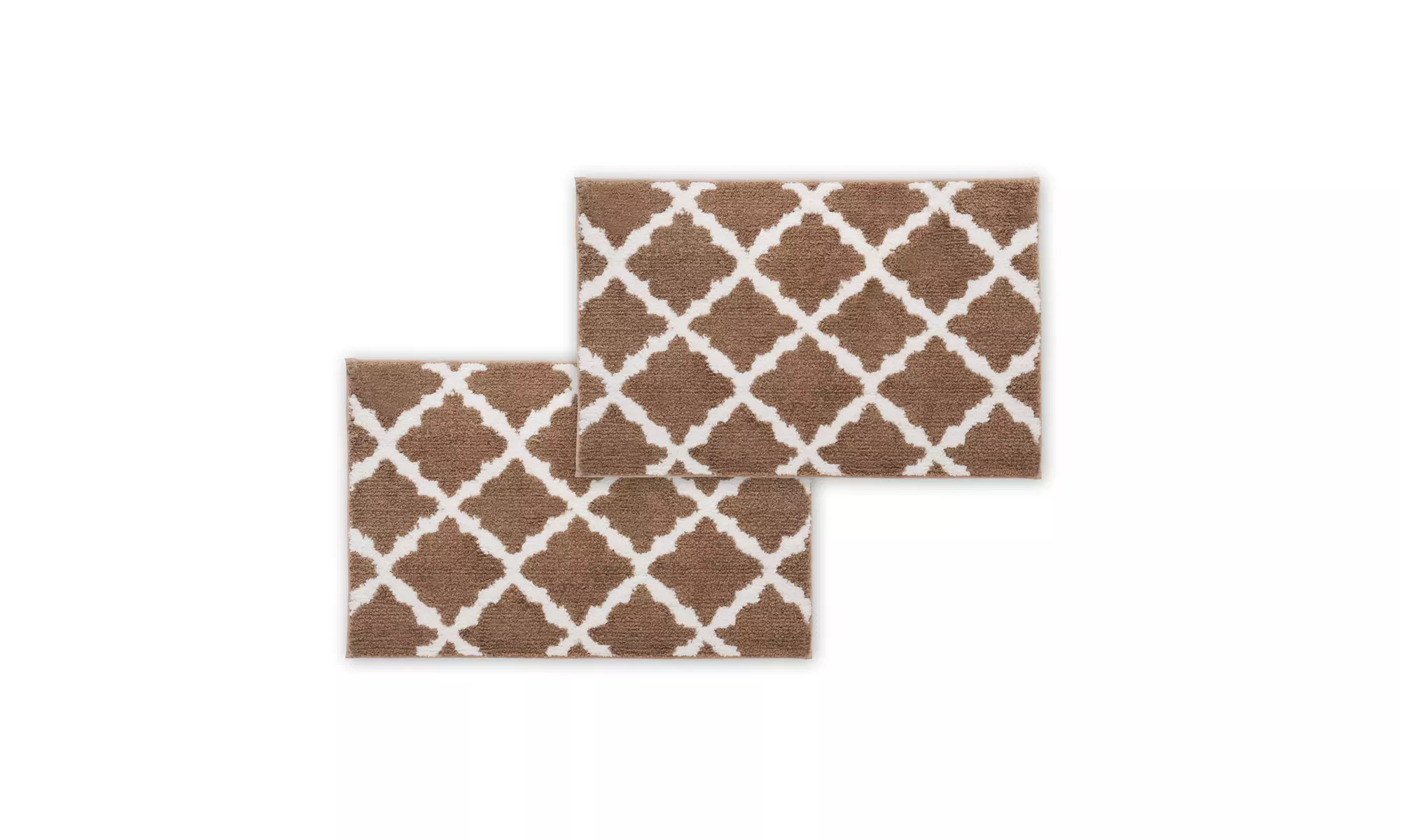 Bibb Home 1-2 Pack Trellis Micro Shag Bath Rugs - Second Medium