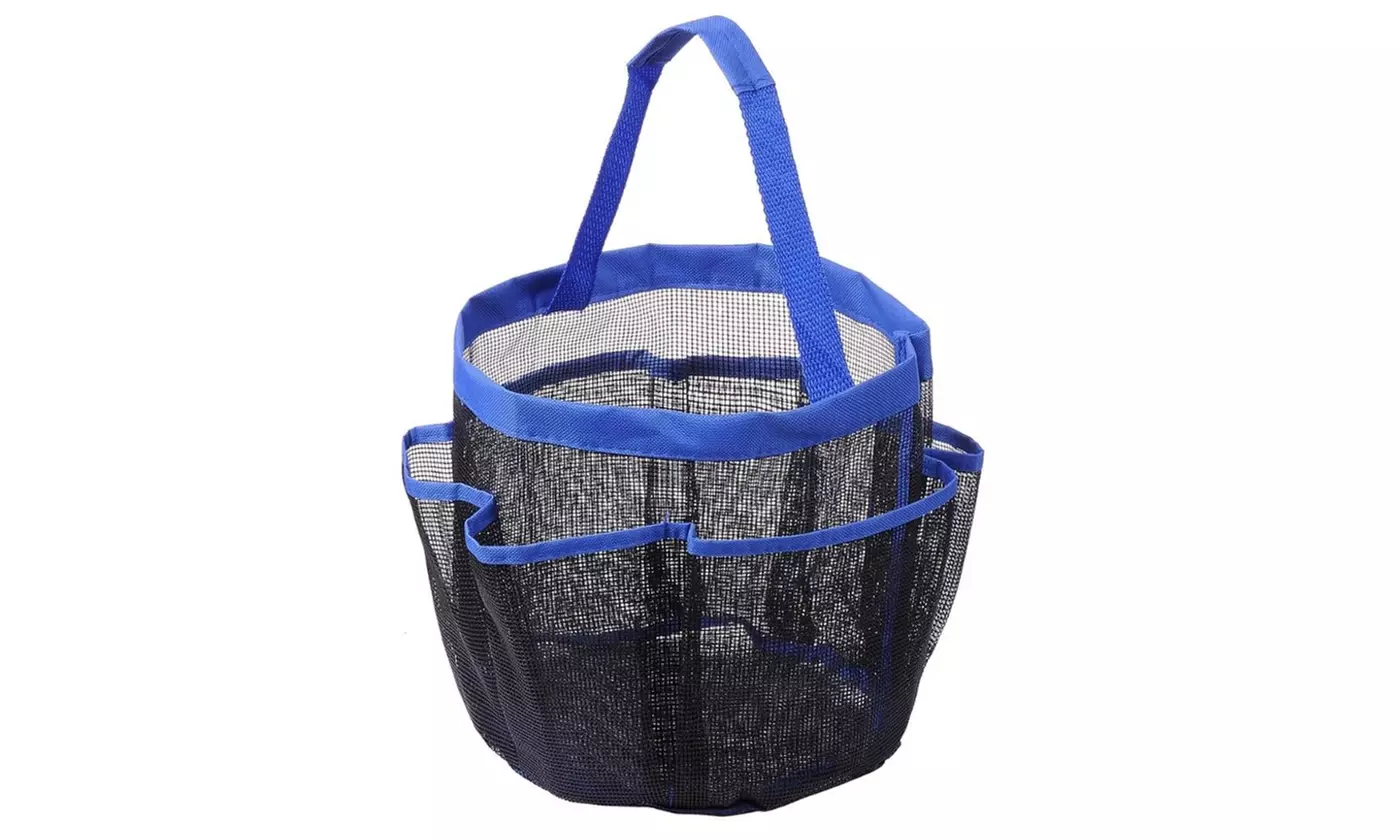 Shower Caddy Mesh 8 Pocket Portable Quick Dry Travel Tote Carry Handle Gym Dorm - Primary Image