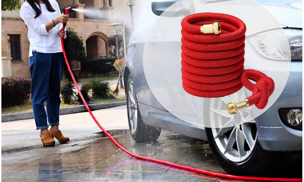Flexible Expandable Garden Hose With Brass Connectors (25ft, 50ft, 75ft & 100ft) - Primary Image