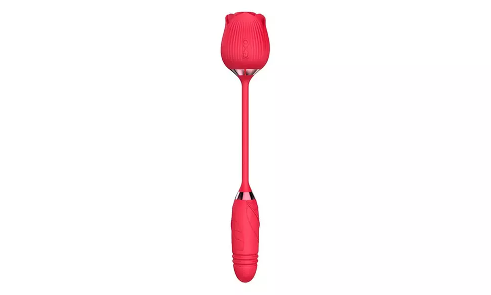 2 in 1 Dual Rose Vibrator Sucking Clitoral G-spot Sex Toy 10 Speed 