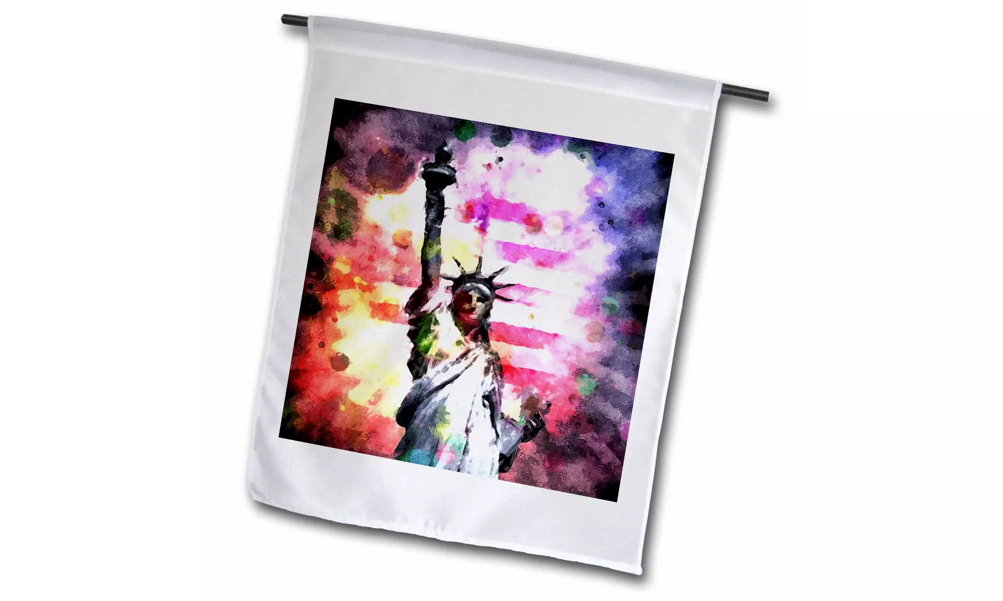  Garden Flag Patriotic Lady of Liberty - vintage Statue of Liberty watercolor  - Primary Image
