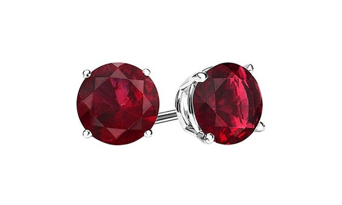 red stud earrings