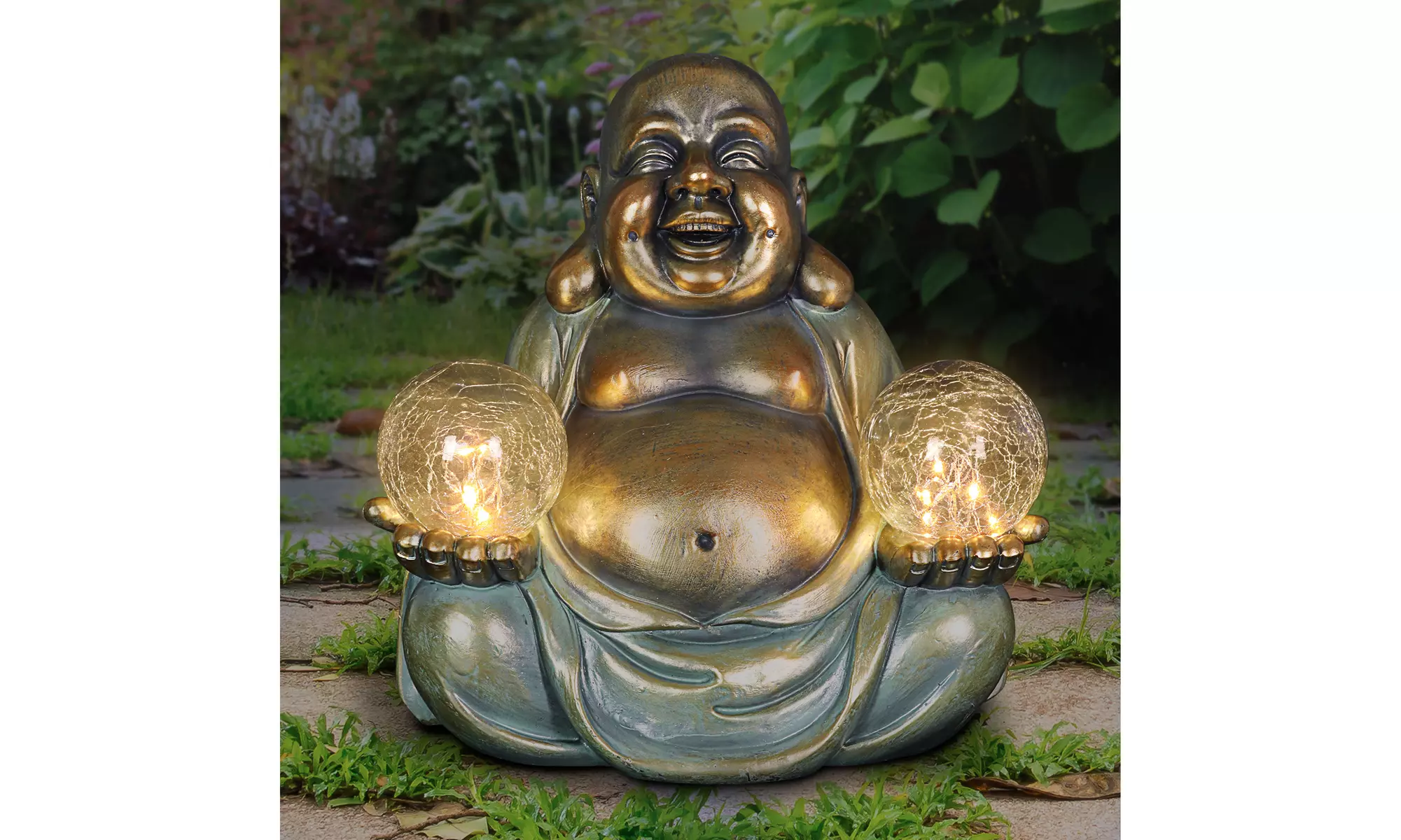 Exhart Solar LED Yoga Garden Statues - Primary Image