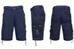 Men's Washed Cotton Slim-Fit Belted Cargo Military Shorts - Second Medium