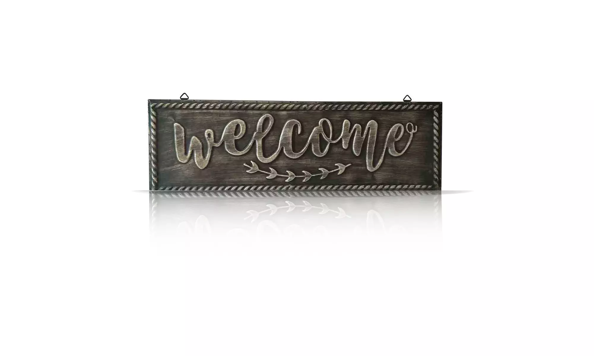 38" Metal Welcome Plaque - Indoor/Outdoor - Primary Image