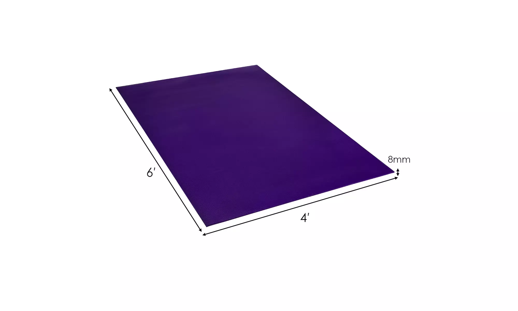Large Yoga Mat 6' x 4' x 8 mm Thick Workout Mats for Home Gym Flooring