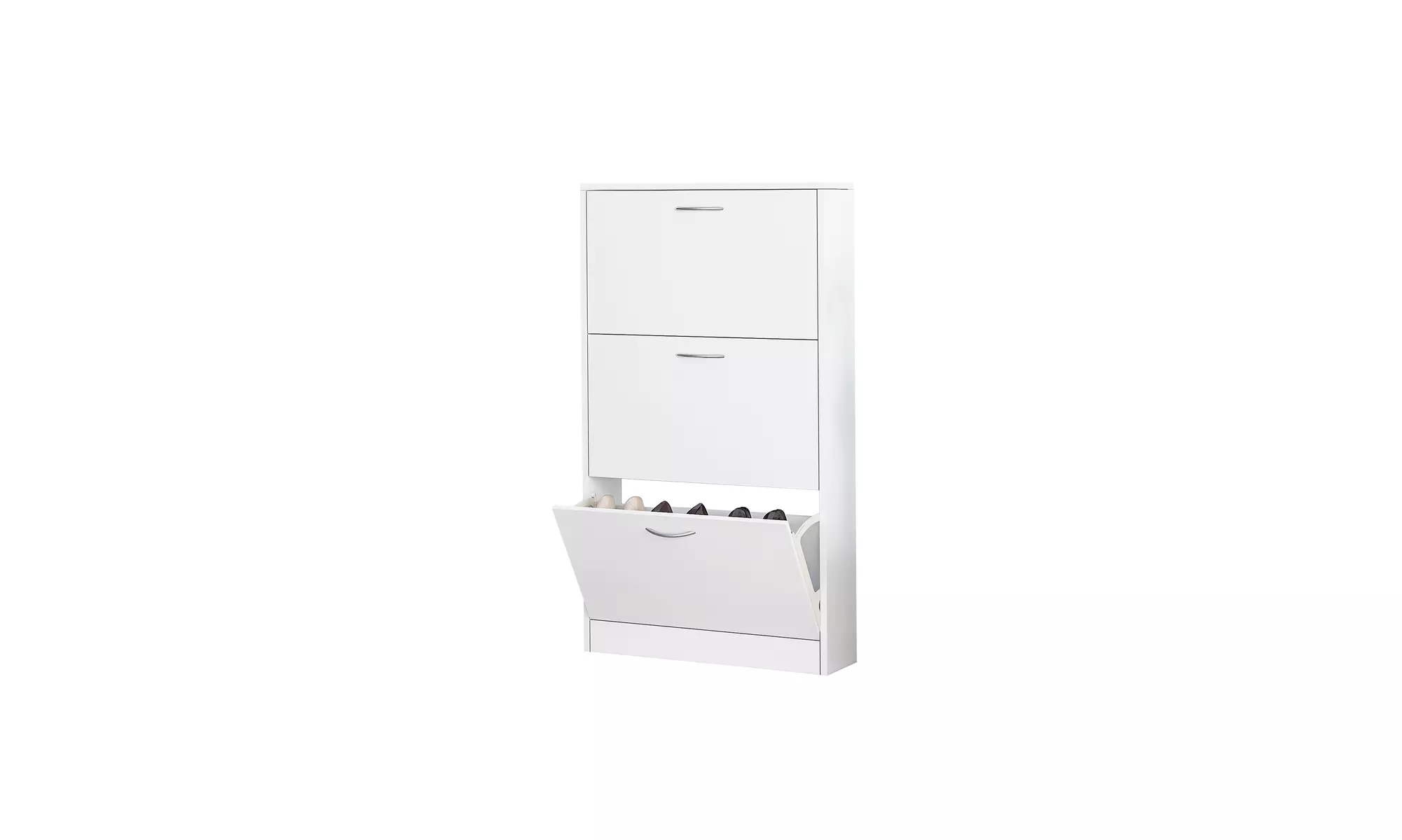 3 Flip Drawers Shoe Cabinet Storage Organizer for Entryway Hallway Bedroom White - Second Medium