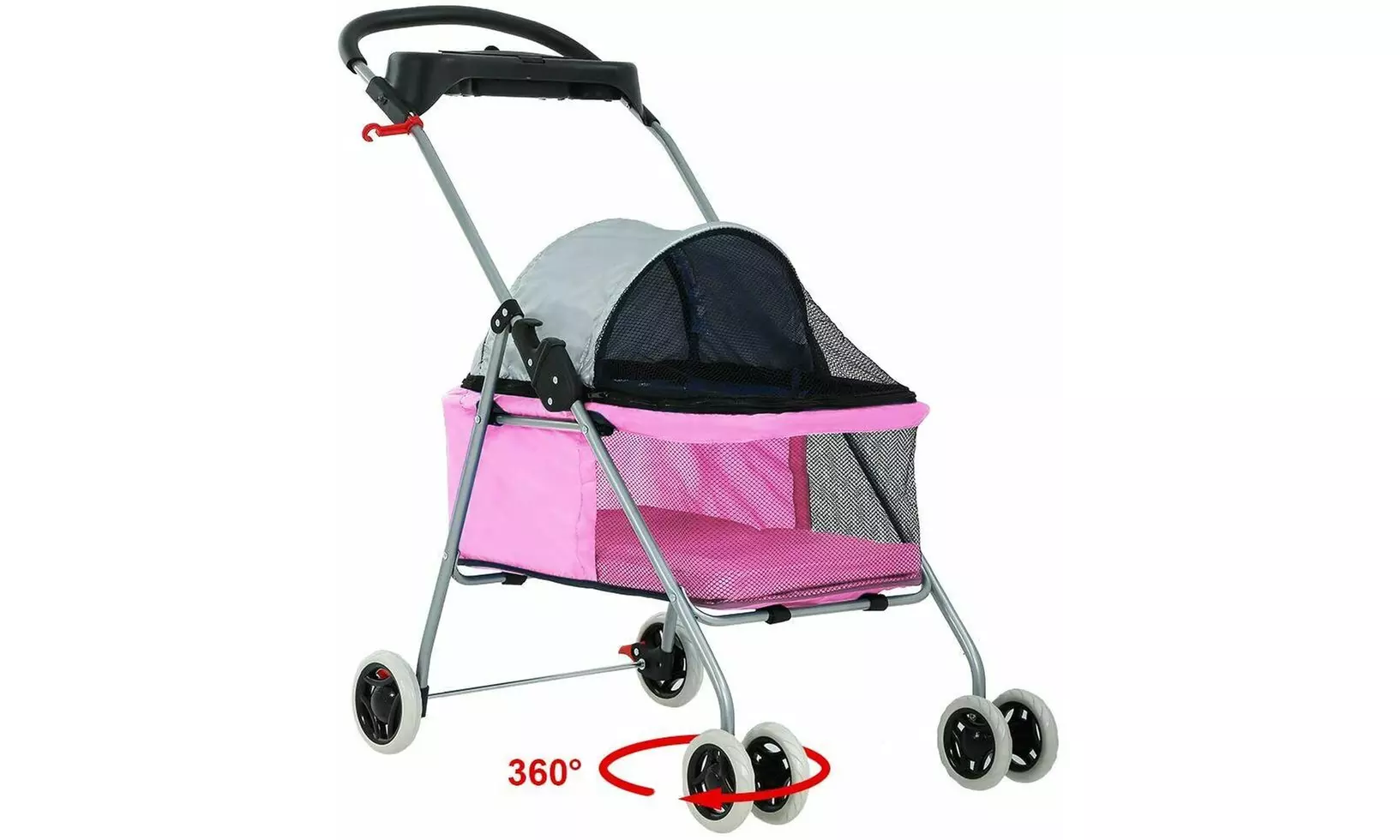 Pet Stroller 4 Wheels Posh Folding Waterproof Portable Travel Cat Dog Stroller - Primary Image