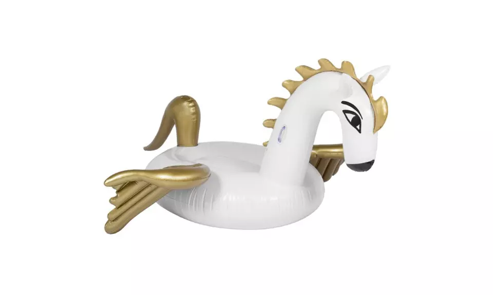 Giant Inflatable Floating Pegasus Pool Party Float -White/Gold - Primary Image