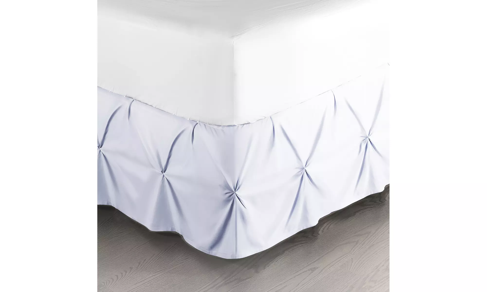 Nestl Pinch Pleat Bed Skirt - 14 inch Tailored Drop Pintuck Dust Ruffle