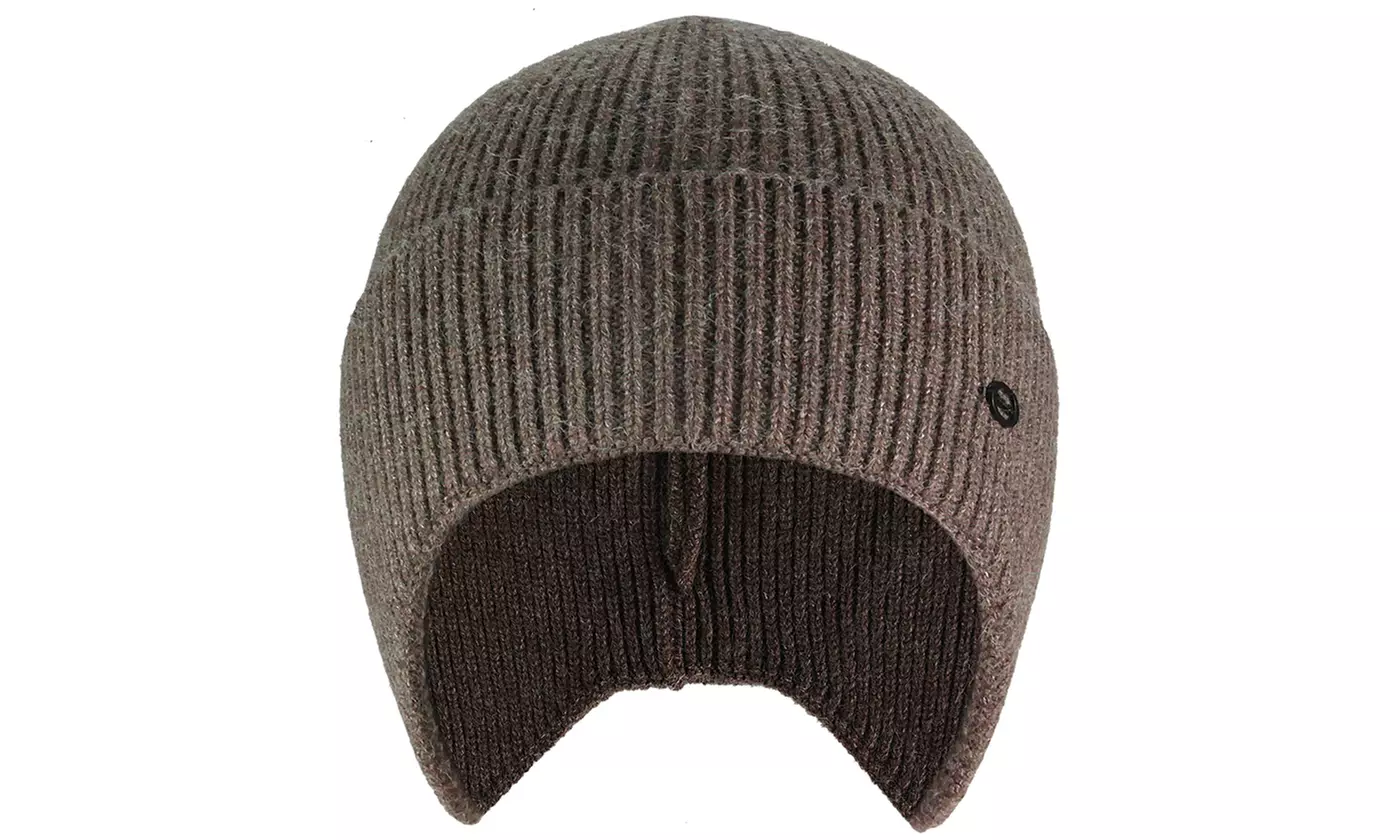 Winter Warm Fleece Lined Knit Beanie Earflap Hat Cap
