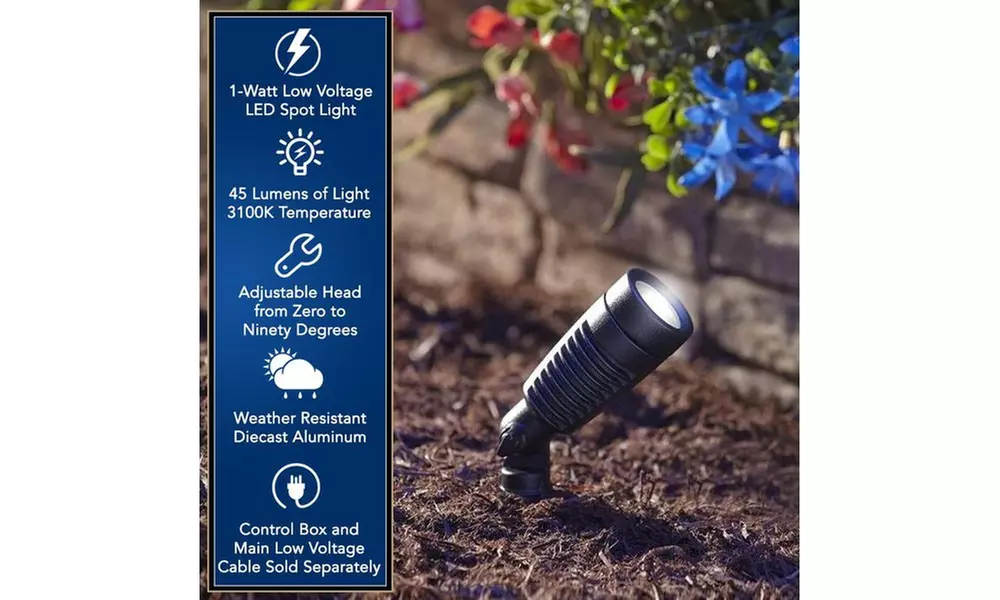 Moonrays Low Voltage LED Outdoor Landscape Metal Spot Light Fixture - Primary Image