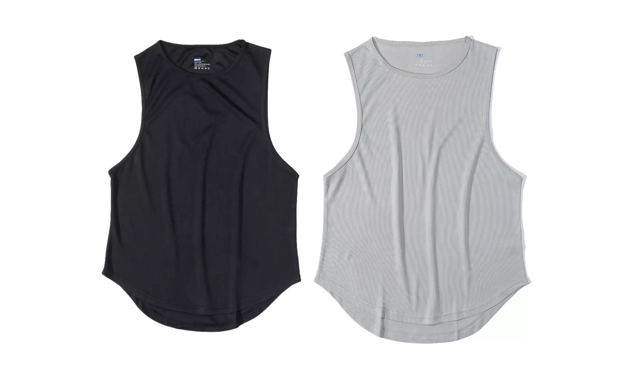 Genkent 2 Pack Mens Quick Dry Sleeveless Vest Workout Tank Top Gym Fitness Tee