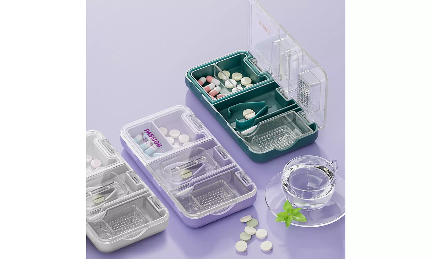 Pill Crusher Cutter Splitter,3 in 1 Multi-Functional Pill Cutter Crusher - Second Medium
