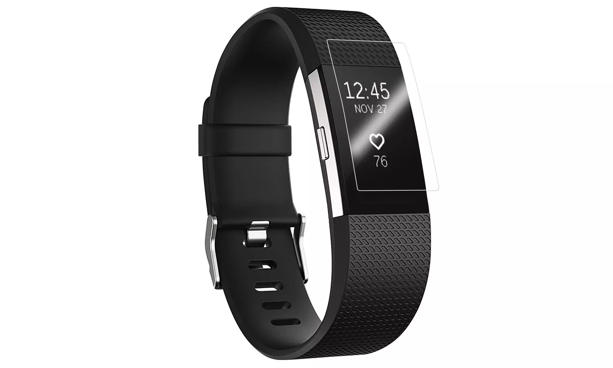 JETech Screen Protector for Fitbit Charge 2 Full Coverage TPE HD Film 6-Pack - Primary Image