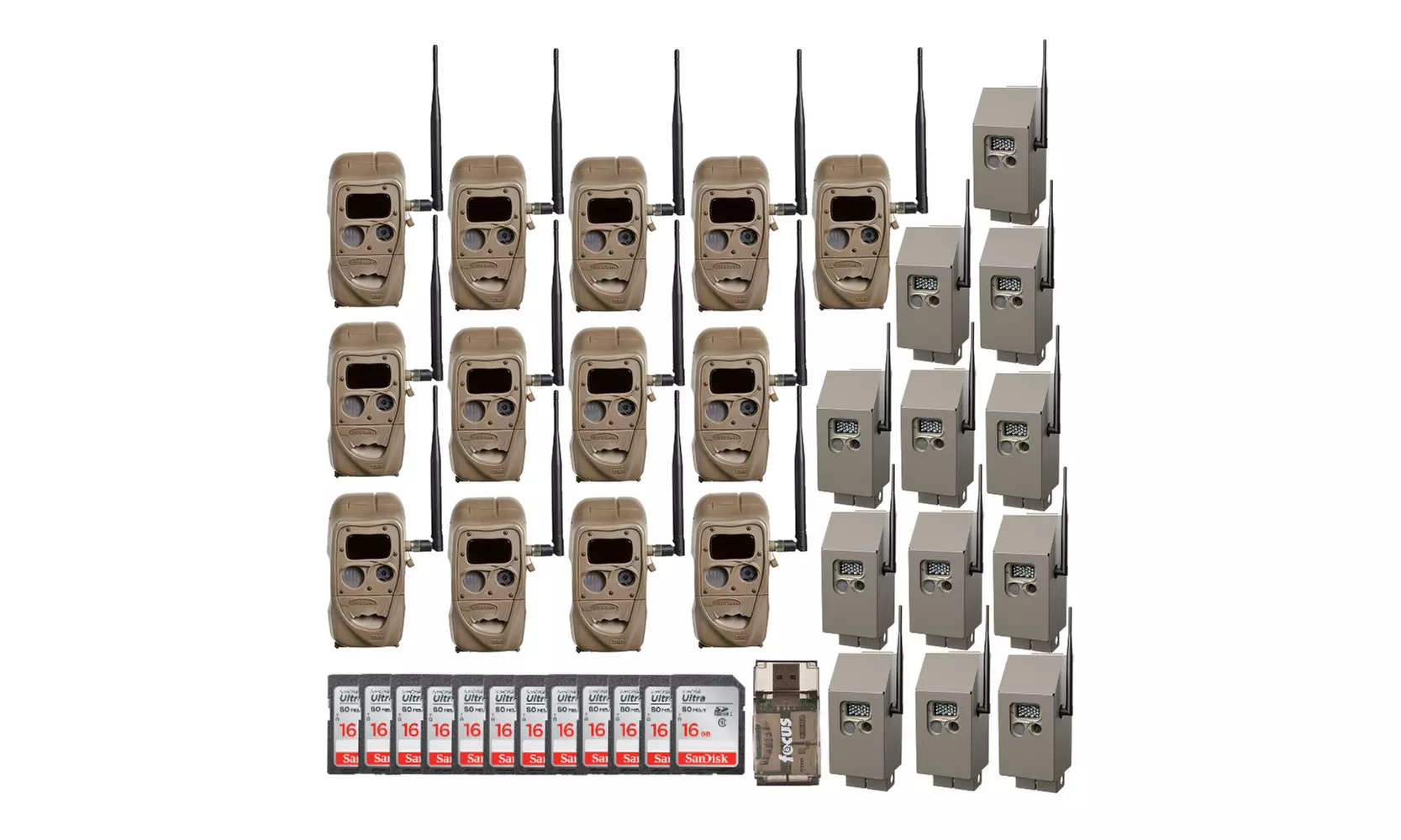 Cuddeback CuddeLink 20MP Trail Camera (12-Pack) with Security Boxes & Cards Kit - Primary Image