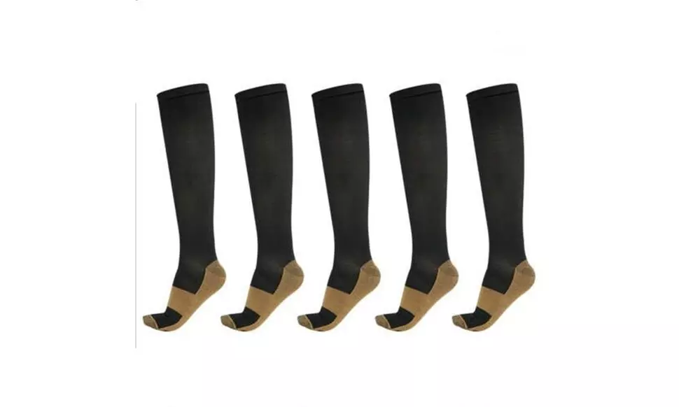 Copper Sports Compression Socks 20-30mmHg Graduated Soft Support Fit Men Women - Primary Image
