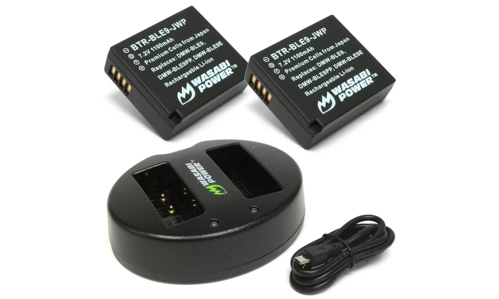 Wasabi Power Battery (2-Pack) and Dual USB Charger for Panasonic - Primary Image