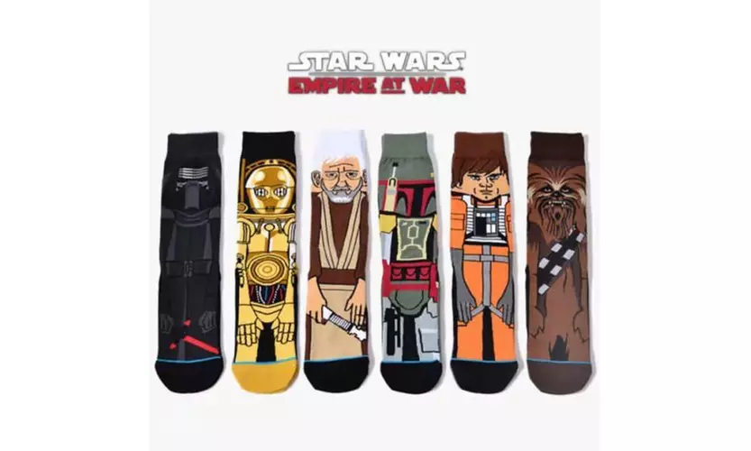 6Pairs Star Wars Cartoon Cotton Sock Casual Long Male Socks for Adult  - Primary Image