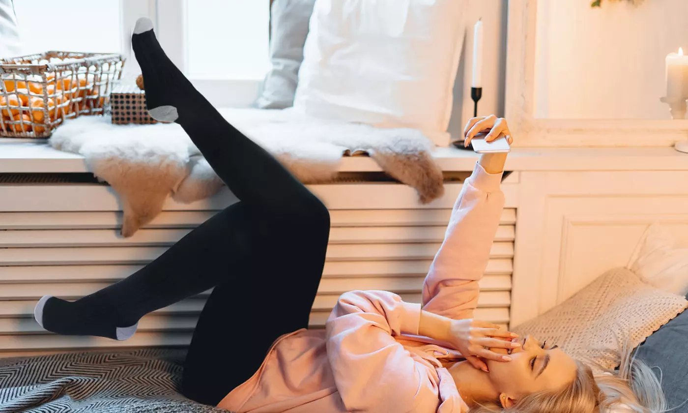 iMounTEK Thermal Battery-Powered Electric Heated Socks - Power Supply INCLUDED