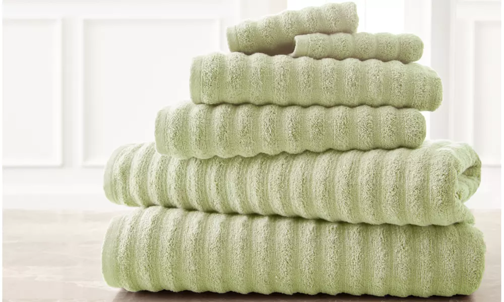 Luxury Spa Collection Wavy Towel Set (6-Piece) - Primary Image