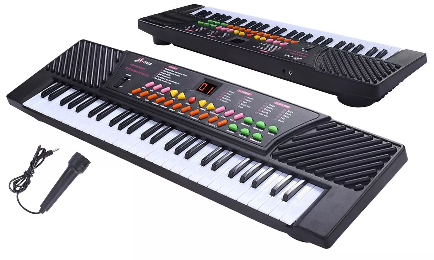 54 Keys Electronic Keyboard Music Kid Piano Organ W/Mic & Adapter - Primary Image
