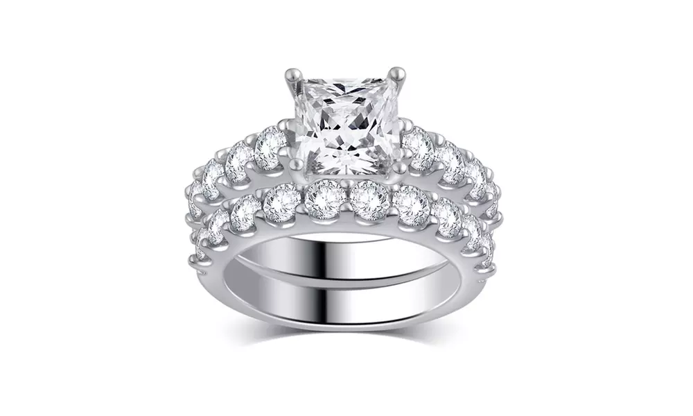 4.00 Cttw Diamnd Bridal Set in 14K White Gold by Brilliant Diamond - Primary Image