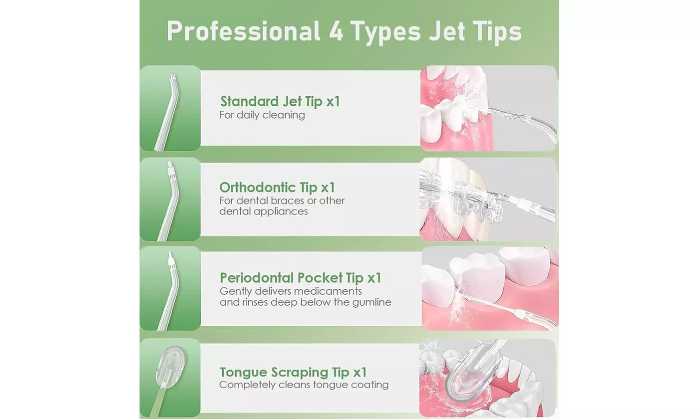 Retractable Portable Water Dental Flosser Cordless Oral Irrigator Teeth Cleaner