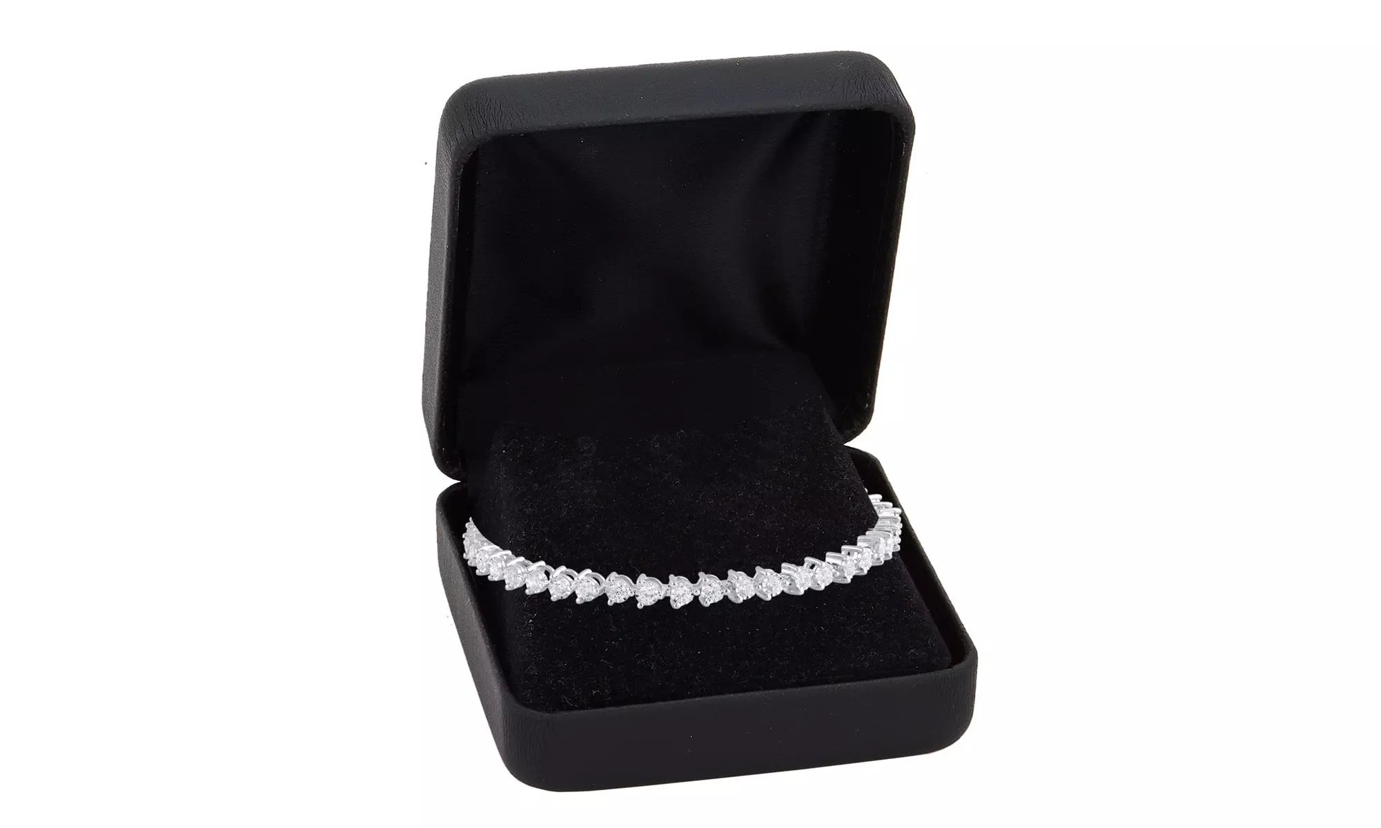 Sterling Silver 2.00 CT Diamond Miracle Plated Tennis Bracelet Jewelry for Women